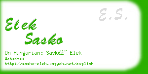 elek sasko business card